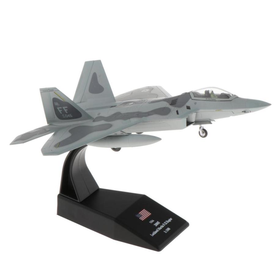 2個セット1/100スケール軍用機F-22戦闘機ダイキャストモデル｜stk-shop｜06