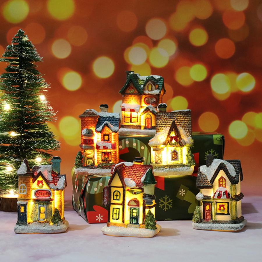 6個のLEDクリスマスハウスミニチュアライトアップチャーチビレッジモデルクリスマスの装飾 : STKショップ - 通販 - Yahoo!ショッピング 6個のLEDクリスマスハウスミニチュアライトアップチャーチビレッジモデルクリスマスの装飾 : STKショップ - 通販 - Yahoo!ショッピング