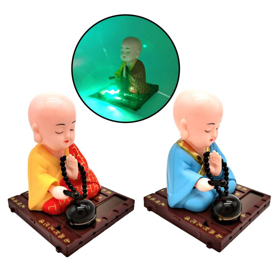 最初の 2ピースソーラーパワーダンス仏教僧のスイングおもちゃの装飾飾り 年末のプロモーション