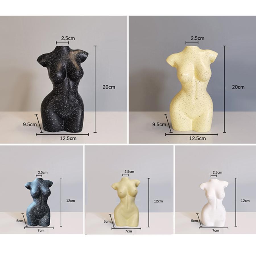樹脂女性の体の花瓶アート植物ポット女性の彫像飾りの装飾 : STK
