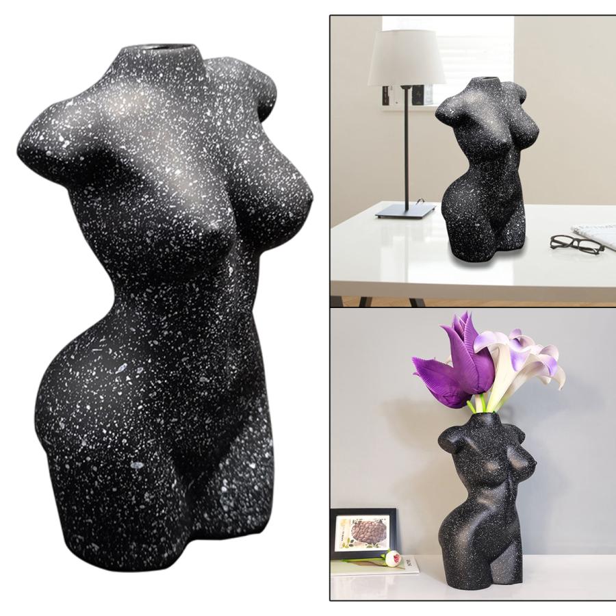 樹脂女性の体の花瓶アート植物ポット女性の彫像飾りの装飾 : STK
