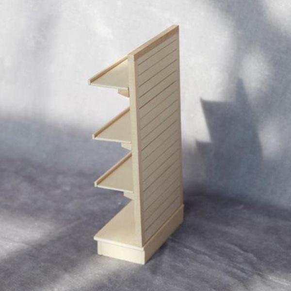 2x1：12ドールハウス家具ミニチュア収納ラック棚スタンドホルダーDIY