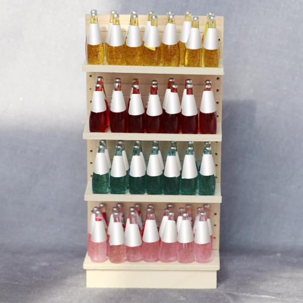 2x1：12ドールハウス家具ミニチュア収納ラック棚スタンドホルダーDIY