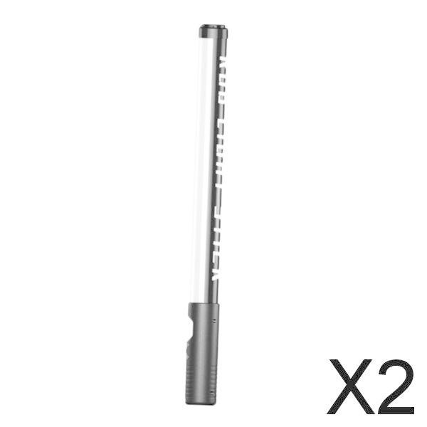 2xポータブルライトハンドヘルドチューブライトスティックスピードライト撮影照明ブラック