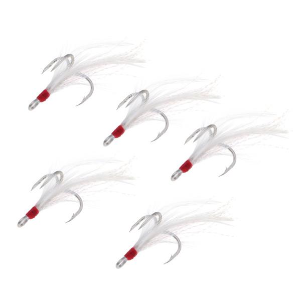 上品 フェザーフック付き2xtrebleシャープフィッシングベイトホワイトカーボンスチールフィッシュフック2 Supplystudies Com