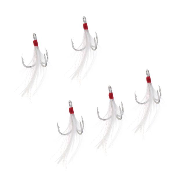 上品 フェザーフック付き2xtrebleシャープフィッシングベイトホワイトカーボンスチールフィッシュフック2 Supplystudies Com