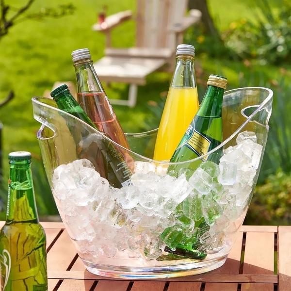 透明 プラチック アイス 2x透明プラスチックアイスバケットワイン