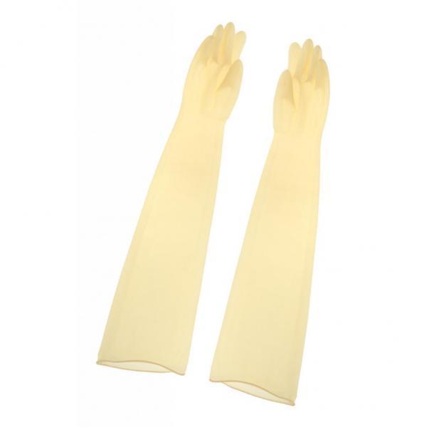 割り引き 最新発見 2x1ペア70cm工業用制酸アルカリゴム手袋黄色700x160x1.0mm