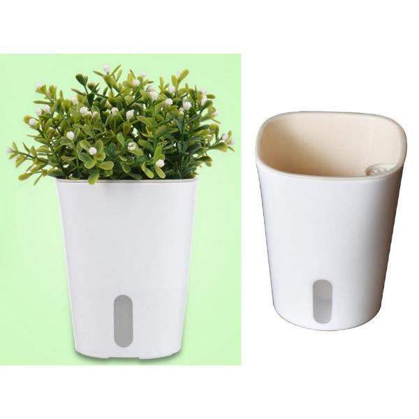 3x怠惰な植木鉢自己散水プランター植木鉢ホームガーデンバルコニーの装飾|stk-shop|03