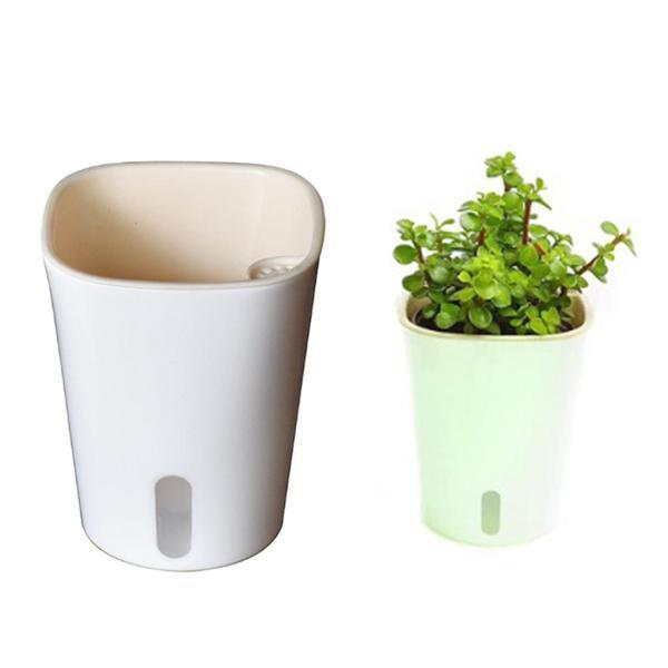 3x怠惰な植木鉢自己散水プランター植木鉢ホームガーデンバルコニーの装飾|stk-shop|07