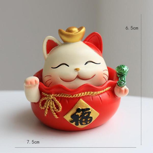 上品 ダッシュボードホームのための2個の招き猫の置物の車の装飾の像 Cisama Sc Gov Br