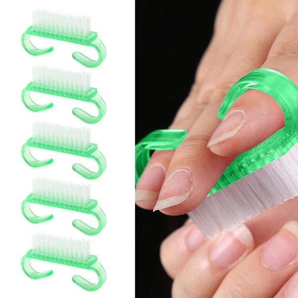 3x5 ピース/セットネイルブラシ子供ブラシ DIY ネイルアートフットネイルクリーナーグリーン 19785057121588STK