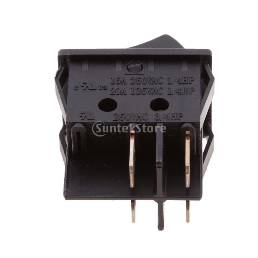 20A/250V 4ピン 2ポジション オン/オフ トラック用 ロッカースイッチ 2