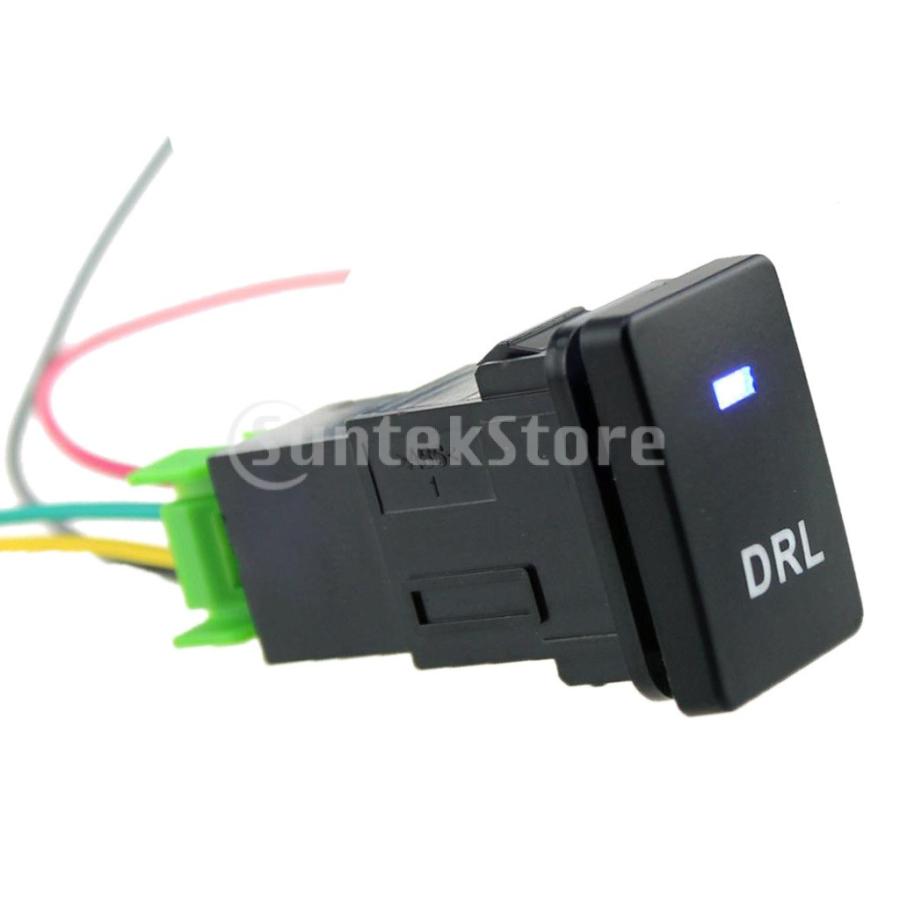 昼間走行灯 DRL コントローラ スイッチ 電源ライト トヨタ カムリのための 4極プッシュボタンスイッチ|stk-shop|03