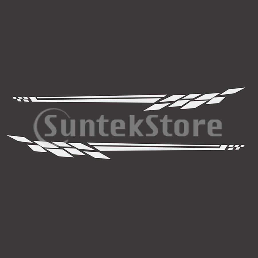 2本の車のサイドボディビニールデステッカーレーシングスポーツストライプグラフィックスホワイト Stkショップ 通販 Yahoo ショッピング