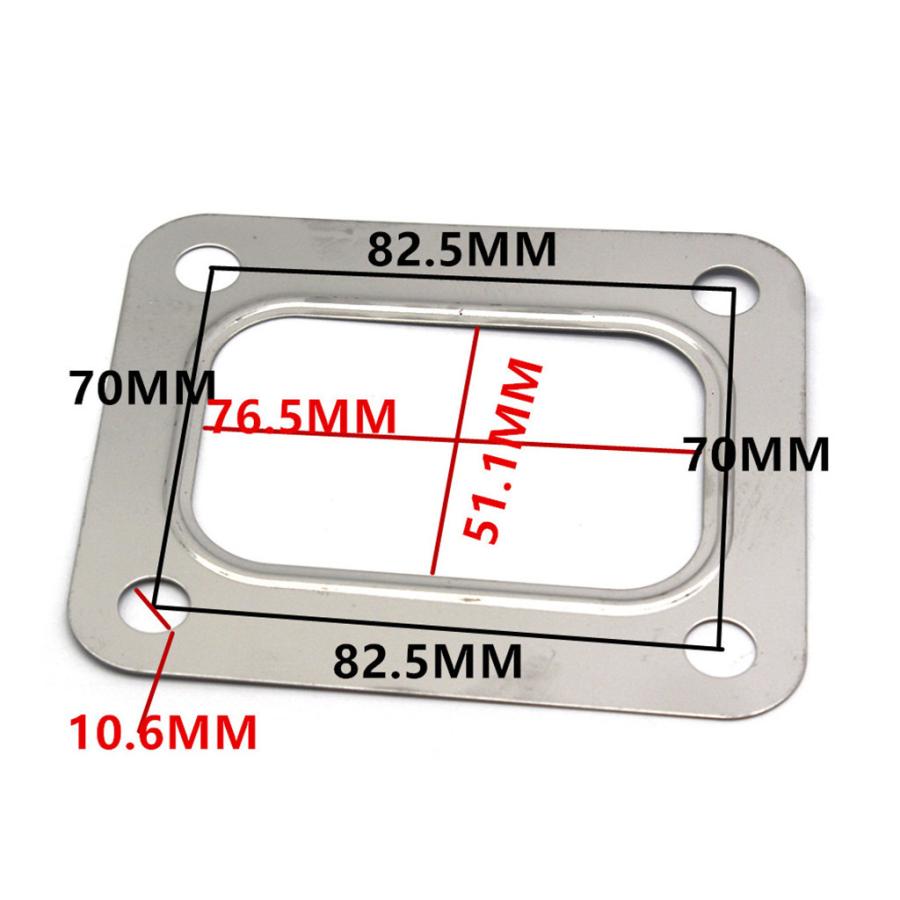 マルチ5層T4ターボ排気フランジガスケット4ボルトT04E T66 T70入口出口 52035016 STKショップ 通販