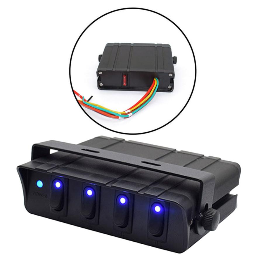 オン/オフロッカートグルスイッチパネルボックス4/6ギャング12V