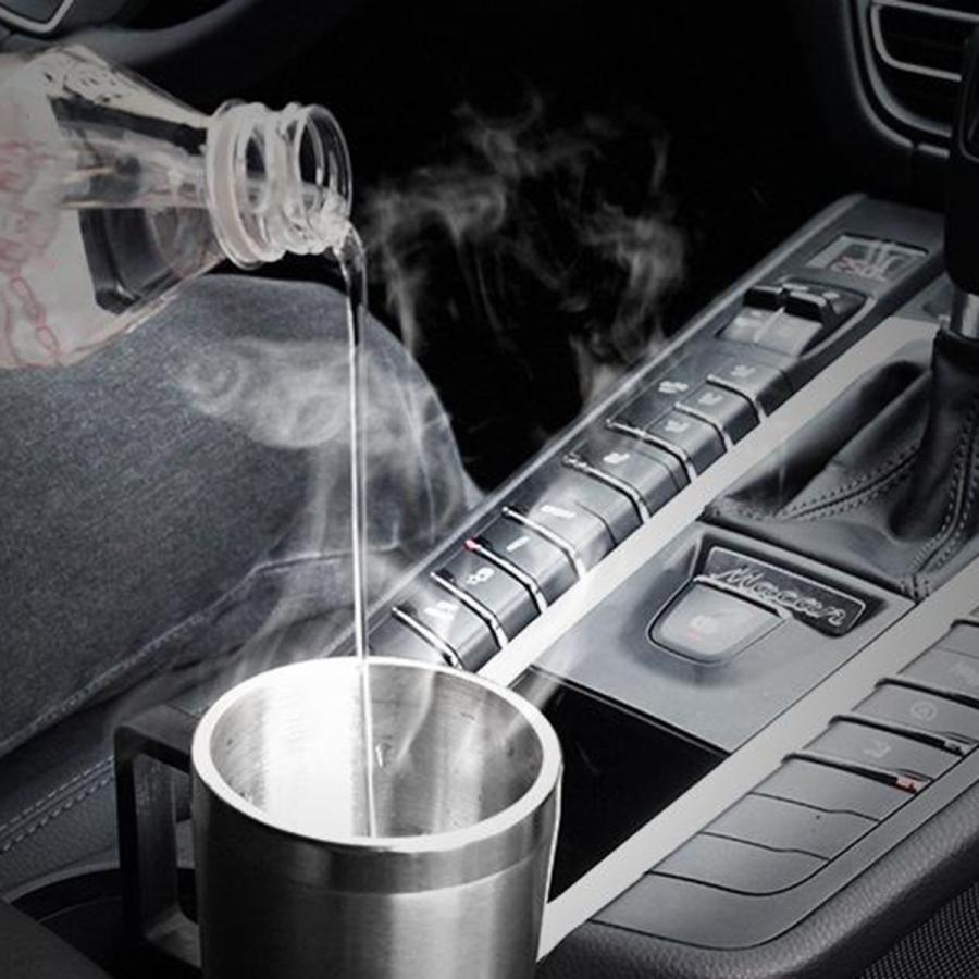 ステンレス鋼車電気ケトル加熱カップ300mlシルバー24v 待望