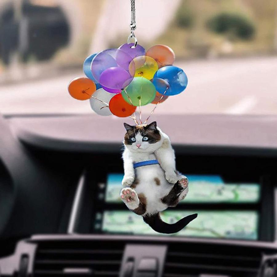 カラフルな風船猫と飾りペンダントをぶら下げかわいい車の魅力 豊富なギフト