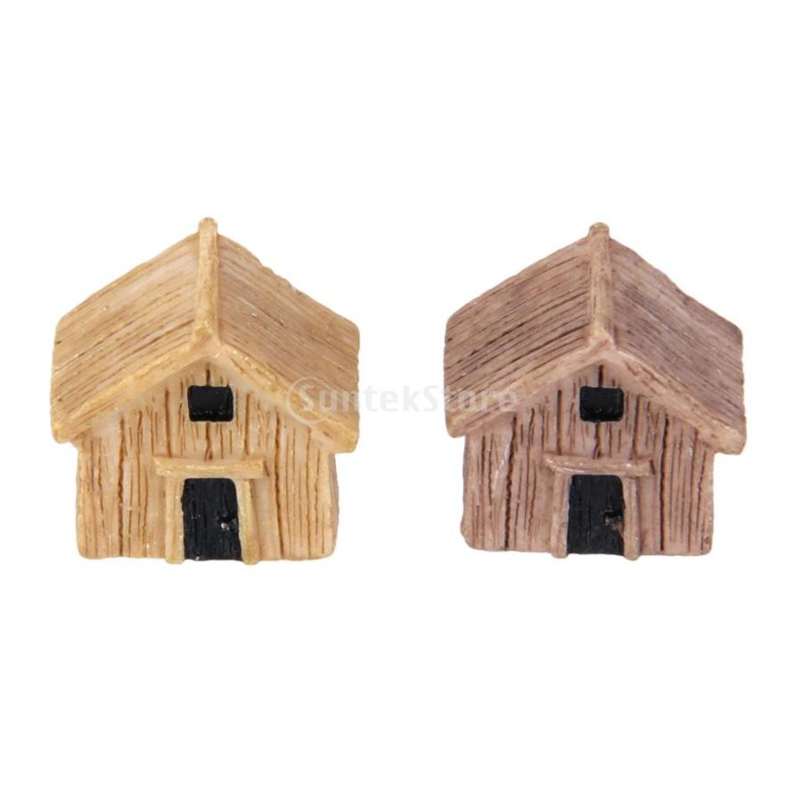 ノーブランド品 ミニチュア 木造 住宅 ドールハウス インテリア 箱庭用 マイクロ風景飾り 盆栽 クラフト DIY 庭 装飾|stk-shop|14