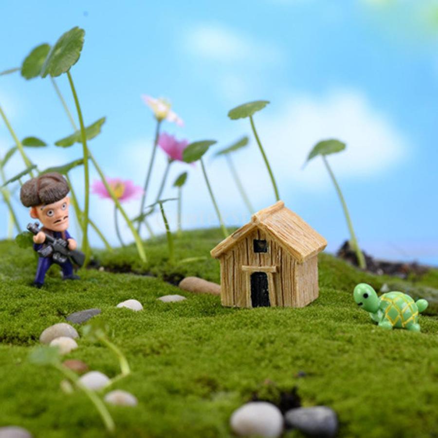 ノーブランド品 ミニチュア 木造 住宅 ドールハウス インテリア 箱庭用 マイクロ風景飾り 盆栽 クラフト DIY 庭 装飾|stk-shop|03