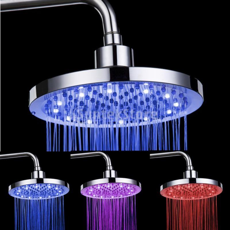 金属製円形シャワーヘッド ドット模様 自宅 ホテル LED シャワートップ シャワーヘッド 噴霧器 : STKショップ
