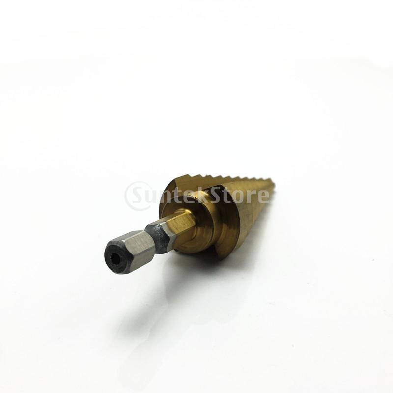 H鋼10ステップ ドリルチャック 研磨 インチ穴あけ4-22mm 六角 1/4