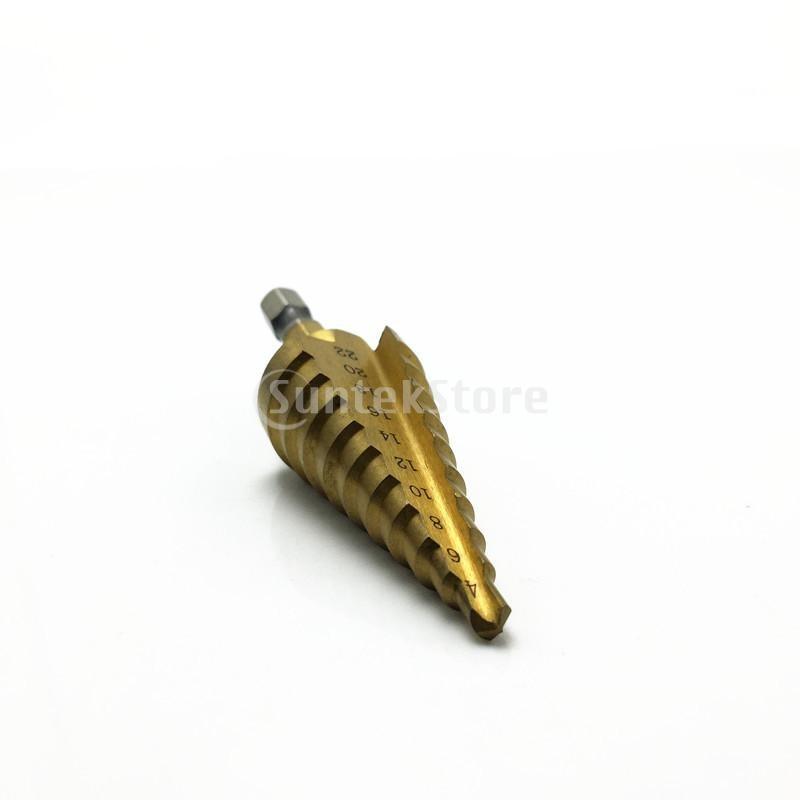 H鋼10ステップ ドリルチャック 研磨 インチ穴あけ4-22mm 六角 1/4