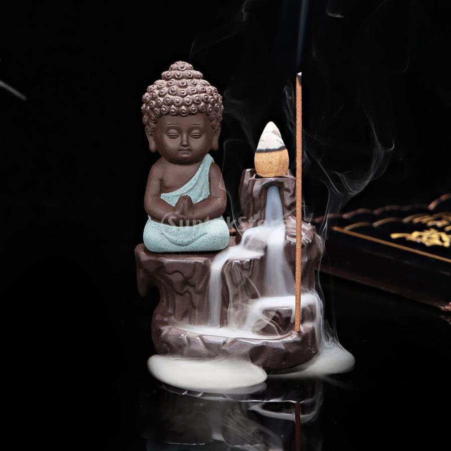 鉄器 如来仏像 倒流香 薫香炉 茶室 客間 装飾品 工芸品 置物 香炉 お香 倒流香 好運 仏様 仏具 装飾的 仏壇用 線香立て 全8パタン