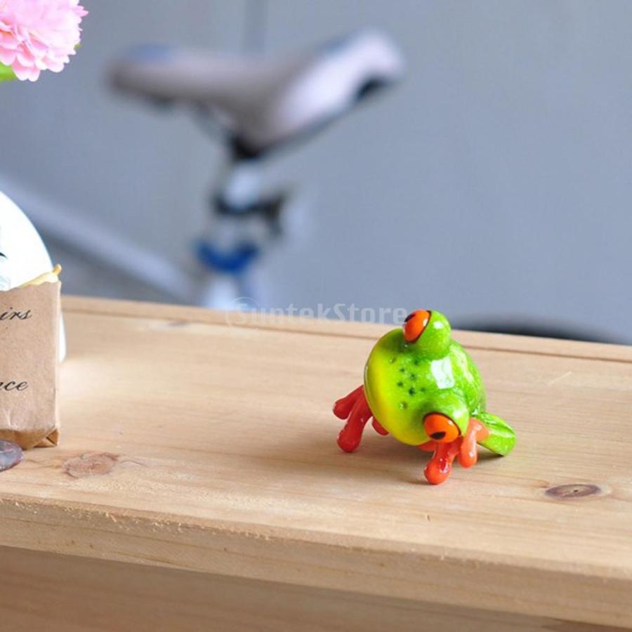 創造的 樹脂 3D 工芸品 小型 面白い カエル 置物 オフィス 創造的 樹脂 3D 工芸品 小型 面白い カエル 置物 オフィス