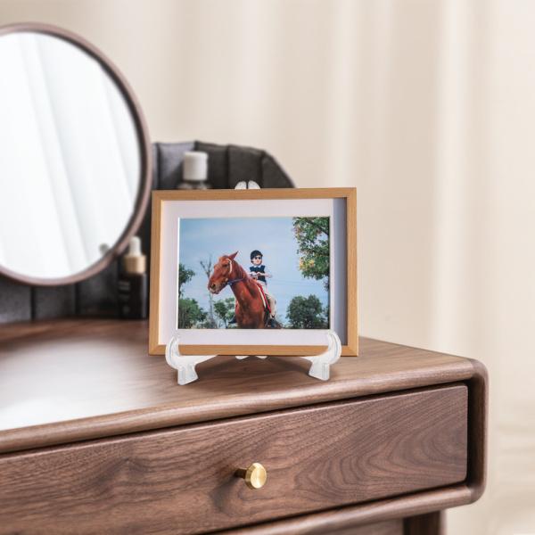 5本のプラスチック折りたたみプレートディスプレイイーゼルスタンド写真ホルダーラッククリア10cm|stk-shop|04