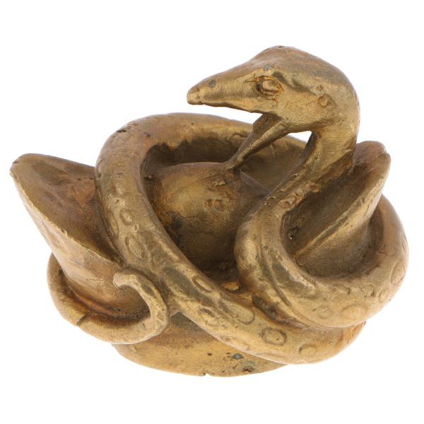 新品即決新品即決固体真鍮中国の黄道帯動物置物飾りラッキー像ヘビ サンキャッチャー