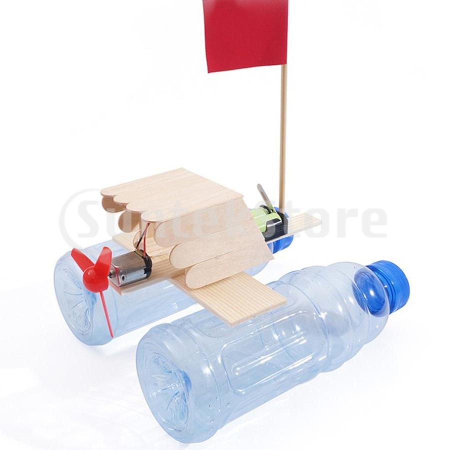 DIYの木製の電気手作りボートモデルキット風力物理学実験キット創造的な教育玩具｜stk-shop｜08