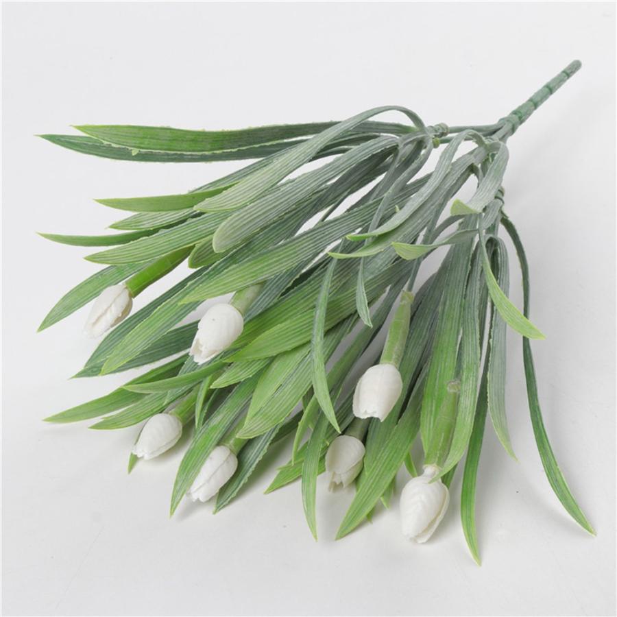 人工チューリップ植物のどの葉は家の装飾の白のための花を残します Stkショップ 通販 Yahoo ショッピング
