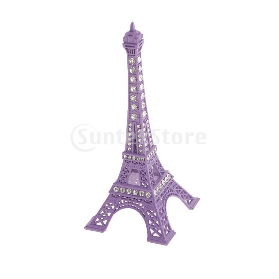 レトロ合金マルチカラーパリエッフェル塔置物像モデルS_Purple