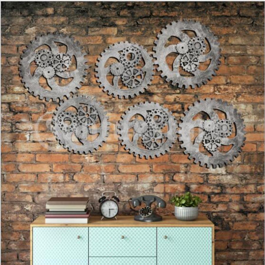 家のバーの食堂32cmのためのレトロな木のスチームパンクなギア壁掛け装飾 Stkショップ 通販 Yahoo ショッピング