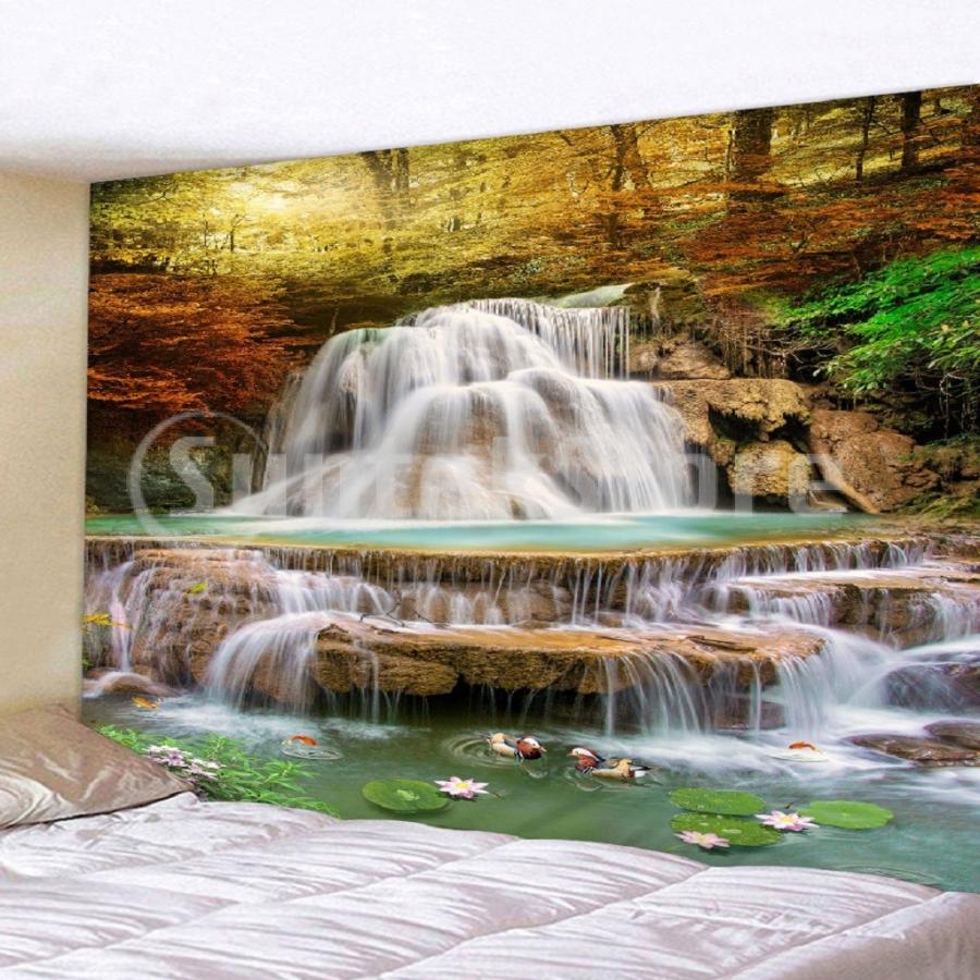 居間の寝室の装飾の滝sのための3d印刷の壁掛けのタペストリー150*130CM