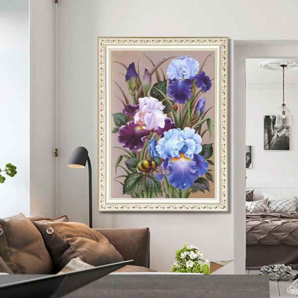 5DDIYダイヤモンドペインティングキット花30x20cm|stk-shop|07