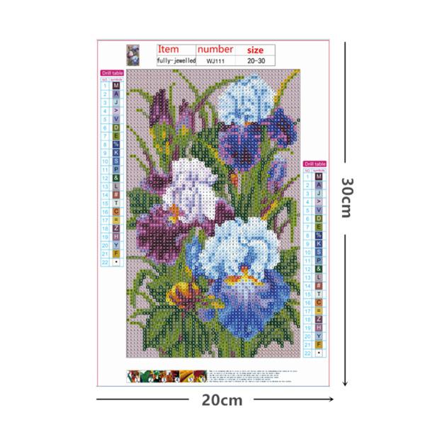 5DDIYダイヤモンドペインティングキット花30x20cm|stk-shop|08