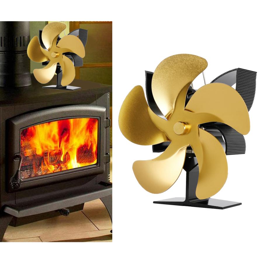 4ブレード熱式ストーブファン薪ストーブバーナー暖炉にやさしいファンゴールド 53050609STKショップ 通販 Yahoo!ショッピング