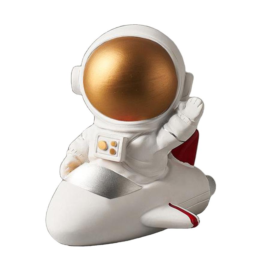 レジンスペースマンスタチューオーナメントホームオフィス宇宙飛行士の装飾モデル9