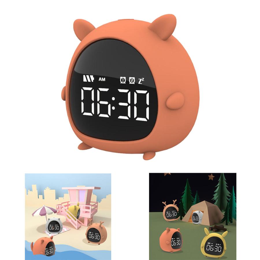 人気 おすすめ デジタルベッドサイドledスヌーズ目覚まし時計タイマーかわいいデスクトップ時計オレンジ Babylonrooftop Com Au
