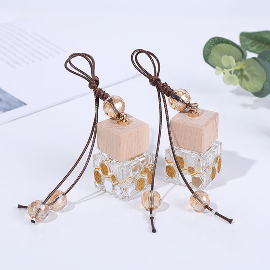 正規逆輸入品 車ガラスボトル空のペンダント香水アロマボトル詰め替えぶら下げディフューザー