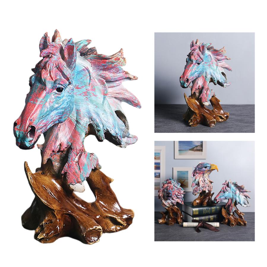 トップ 動物の置物の彫刻の装飾の卓上本棚のキャビネットの装飾の馬 cisama.sc.gov.br
