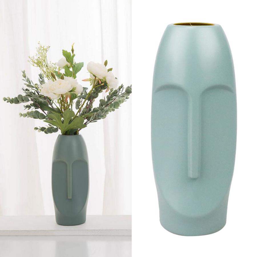 乾燥した茎のための北欧の人間の顔の花瓶束フラワーアレンジメントグリーンスタイル1 Stkショップ 通販 Yahoo ショッピング
