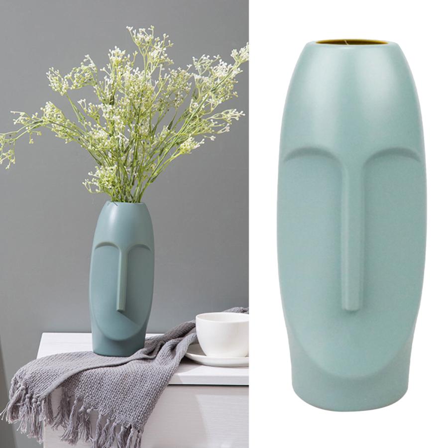 乾燥した茎のための北欧の人間の顔の花瓶束フラワーアレンジメントグリーンスタイル1 Stkショップ 通販 Yahoo ショッピング