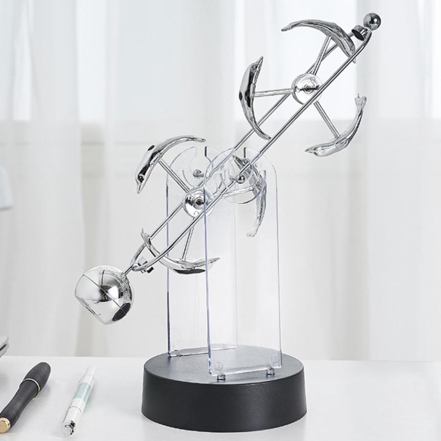 永久運動物理学デスクおもちゃギフトオフィス家の装飾イルカ : STK