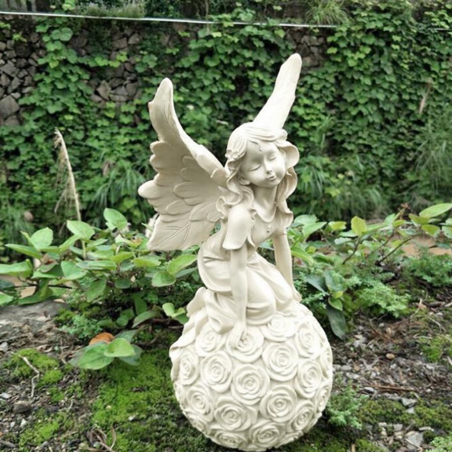 素敵な天使の置物の像 白天使ケルビム祈る置物 手作りの翼天使の彫刻クラフト家の装飾 庭の像の装飾品 Stkショップ 通販 Yahoo ショッピング