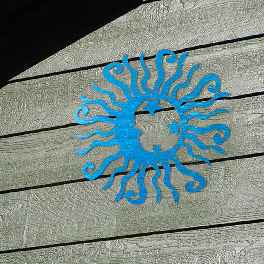 太陽と月の装飾金属屋外壁アートプラーク彫刻家の装飾青