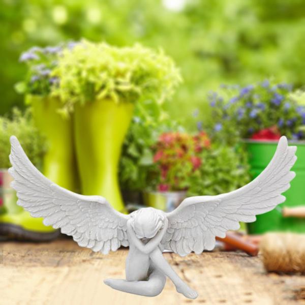 木製エンジェル Amazon.co.jp: 眠っている小さな天使キューピッド天使の花瓶置物